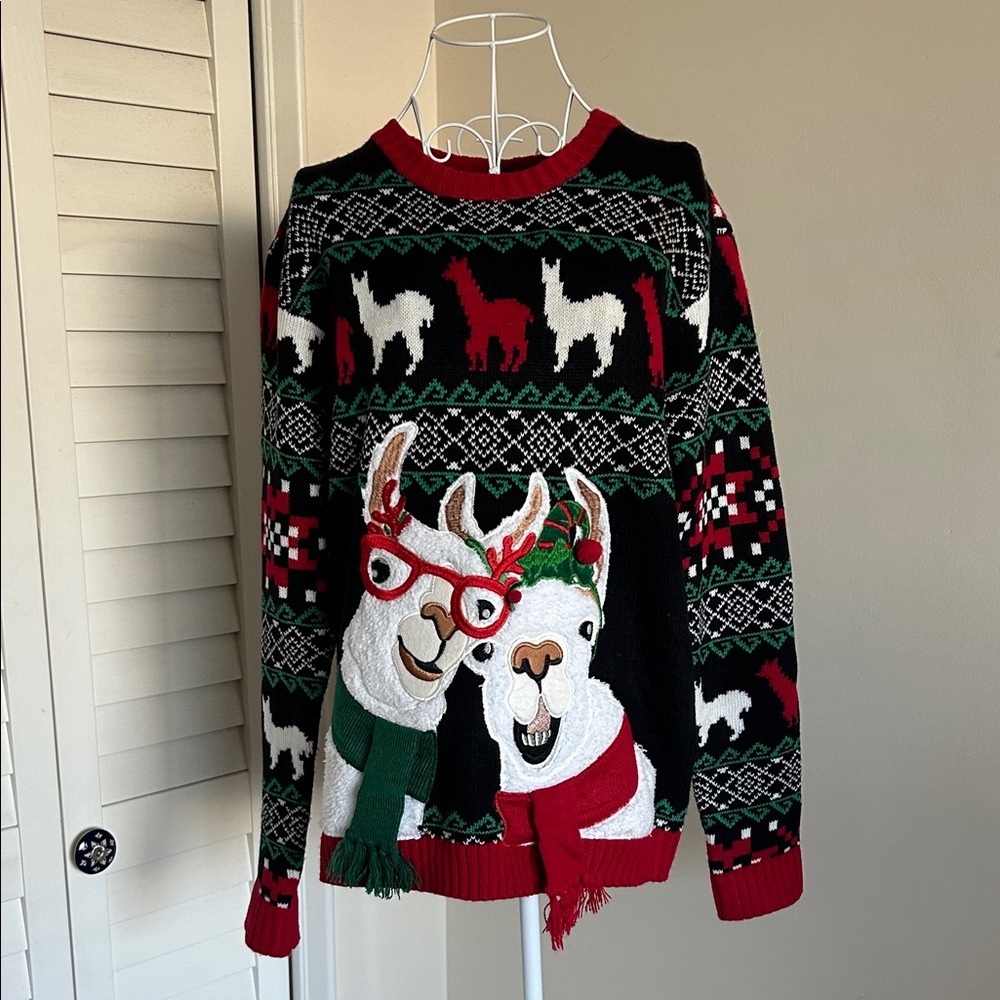 SIZE S | Festive Llama Holiday Sweater